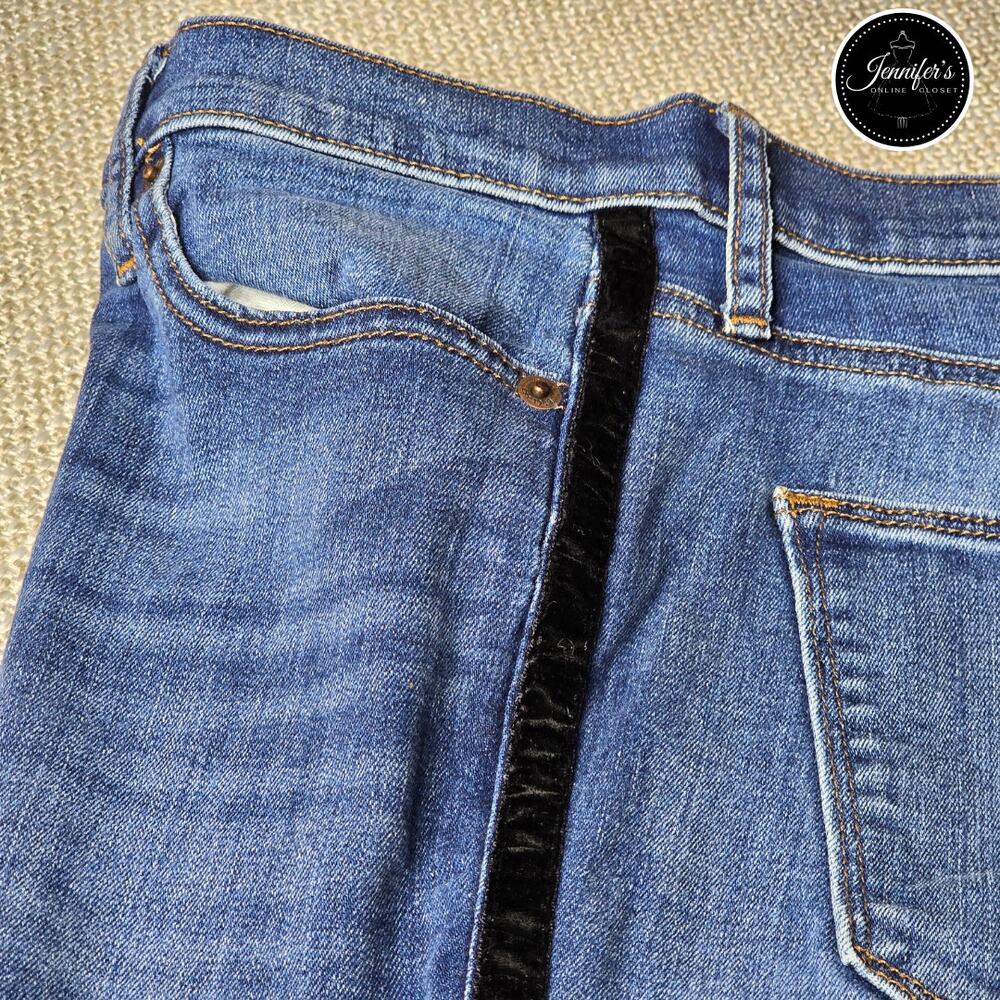 Gap 1969 Women's True Skinny Super High Rise Black Velvet Trim Jeans Size 30R - Picture 4 of 11